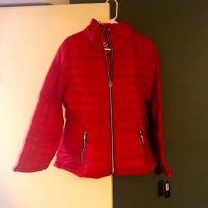 Red Guess Puffer Coat XL